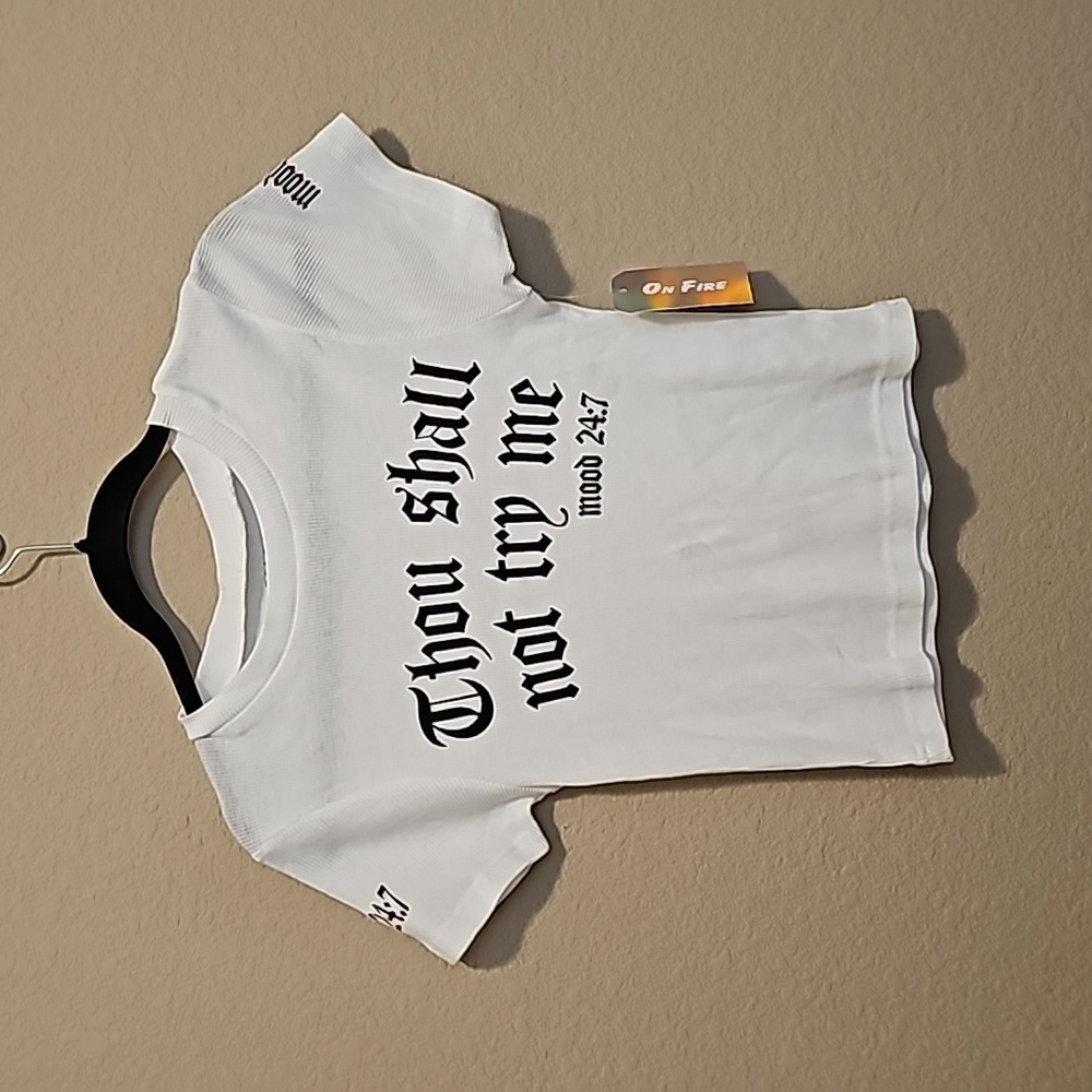 NWT ON FIRE CROP TOP